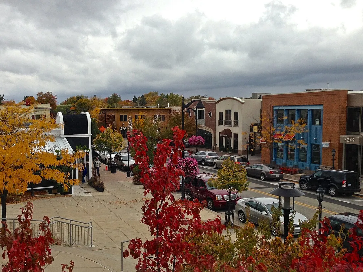 Gaslight Village in downtown East Grand Rapids, Michigan